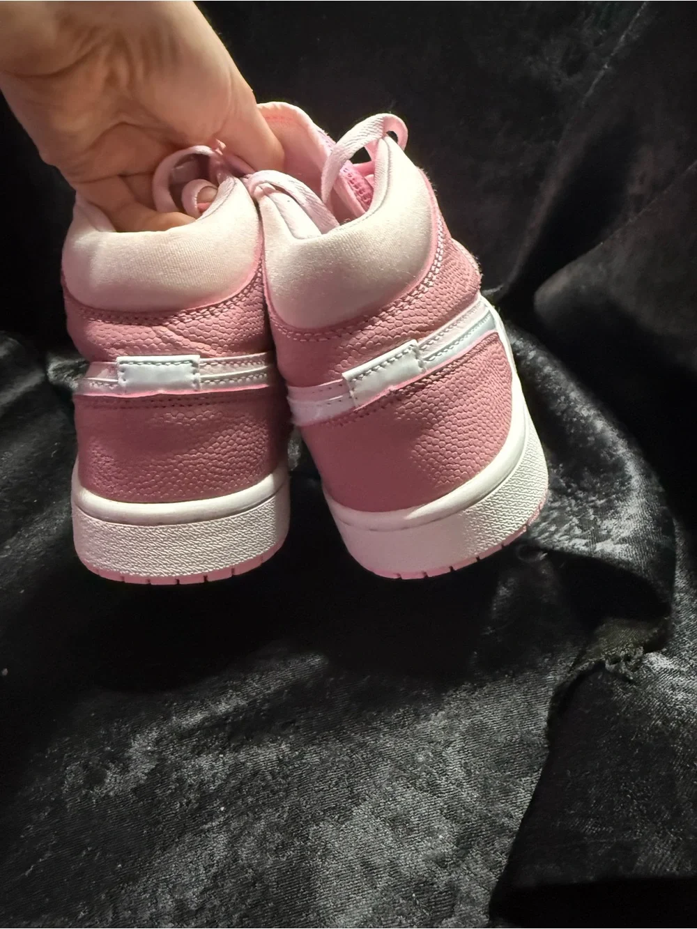 Jordan Women's Mid-Top Sneakers in Light Pink and White-9.5 women's
